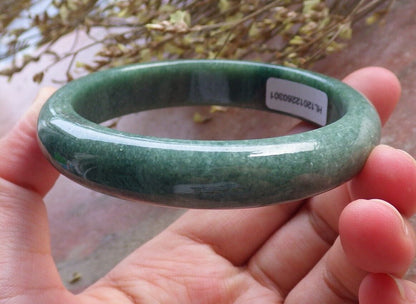 Certified Green Burma 100% Natural A JADE Jadeite Bangle Bracelet 57 mm 手镯 574649 TN