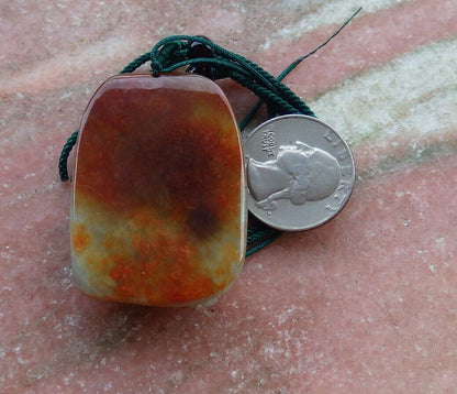 Certified Red Green 100% Natural A Jade jadeite Pendant Deer Flower Necklace 梅花鹿 526381  TN