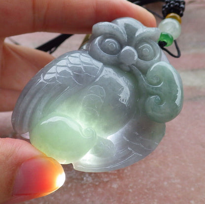 Atestita Verda Pala Lavenda Birmo 100% Natura A Jadejadeito Pengante Strigo Mona Monero Ruyi-Koliero 猫头鹰 632568 TN