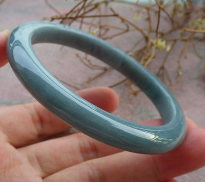 Certified Green Burma 100% Natural A JADE Jadeite Bangle Bracelet 57 mm 手镯 635538  TN