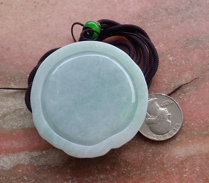 Certified Green 100% Natural A Jade jadeite Pendant Dragon Lotus Flower Ruyi Bead Necklace 生意兴隆 525058  TN
