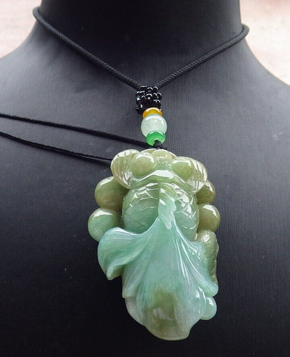 Certified Green Yellow Burma 100% Natural A Jade jadeite pendant Gold Fish Coin Ruyi Necklace 金玉满堂 632577  TN