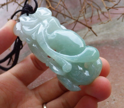 Certified Green 100% Natural A Jade jadeite Pendant Fish Lotus Flower Ruyi Coin Necklace 年年有余  528853  TN