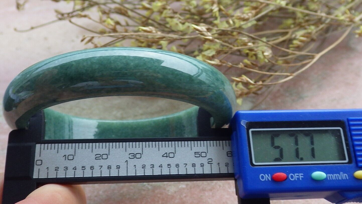 Certified Green Burma 100% Natural A JADE Jadeite Bangle Bracelet 58 mm 手镯 574985 TN