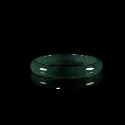Certified Icy Blue Ring Burma 100% Natural A JADE Jadeite Circle RING 戒指 US