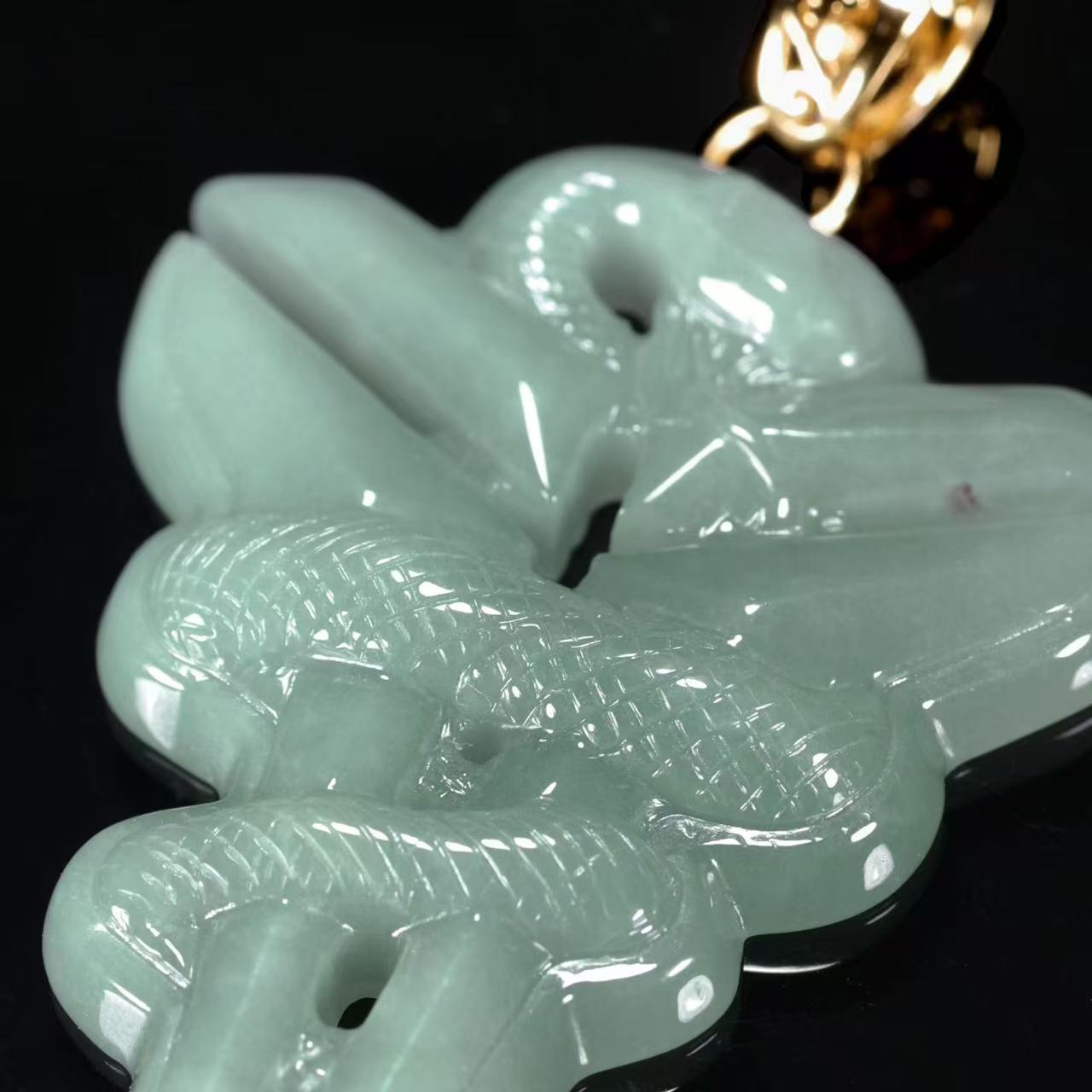 The Black Mamba Kobe Logo Jade Jadeite (S925 Silver Buckle)