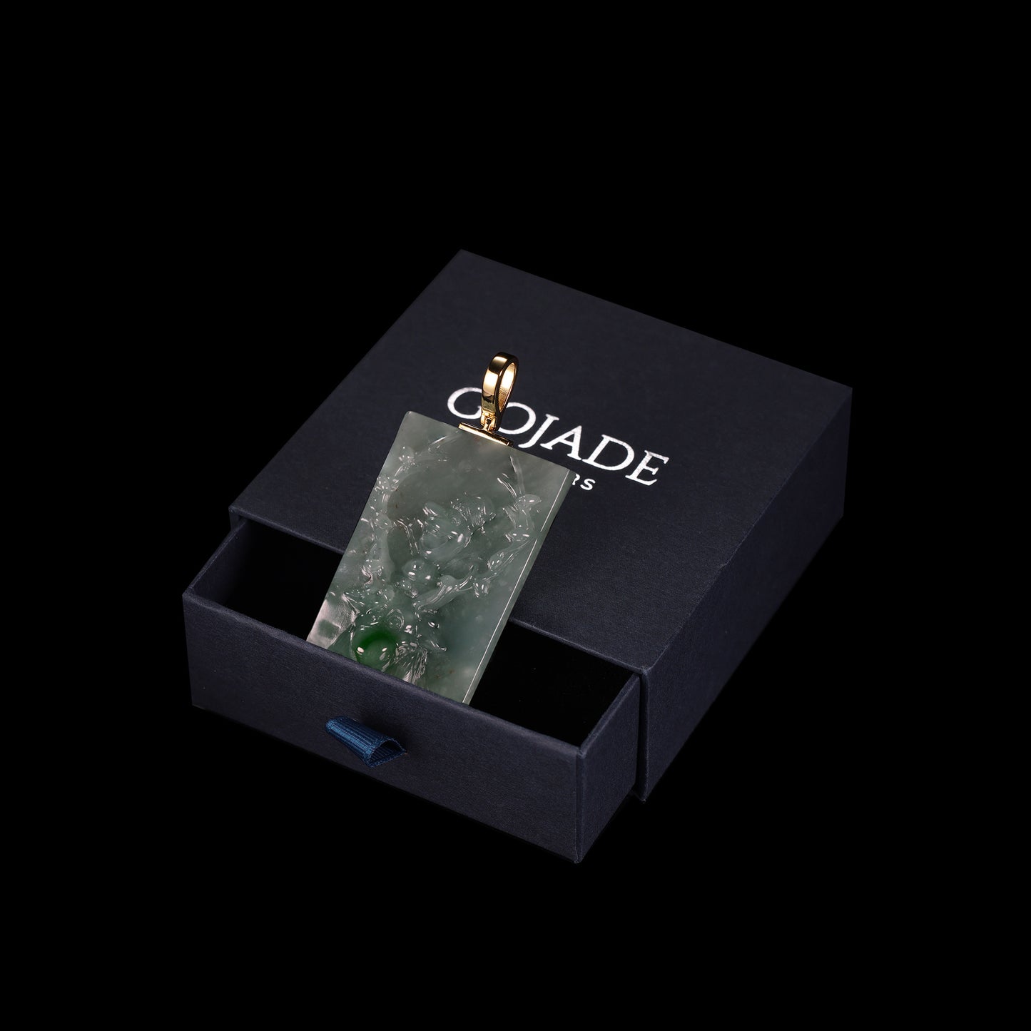 The Frozen Snowman reindeer Jadeite 100% Natural Burma Jade Jadeite With Certificated (S925 Silver Buckle)