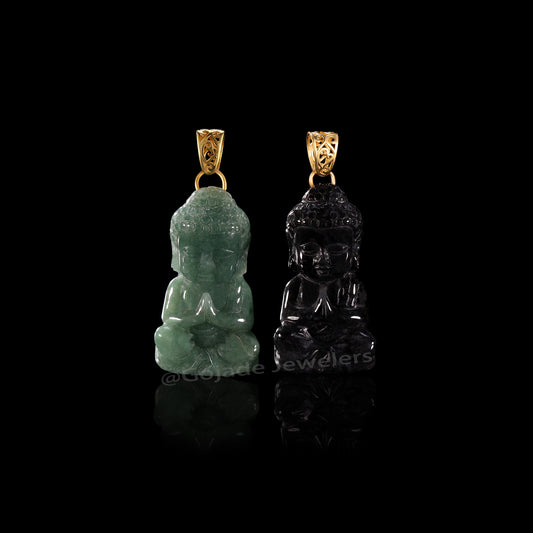 The Buddha Jadeite 100% Natural Burma Jade Jadeite With Certificated (S925 Silver Buckle)