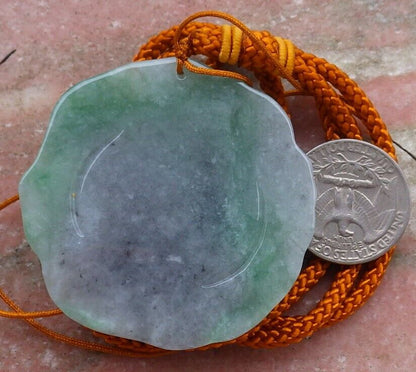 Certified Green Pale Lavender 100% Natural A Jade jadeite pendant Dragon Bead Necklace 生意兴隆 519655  TN
