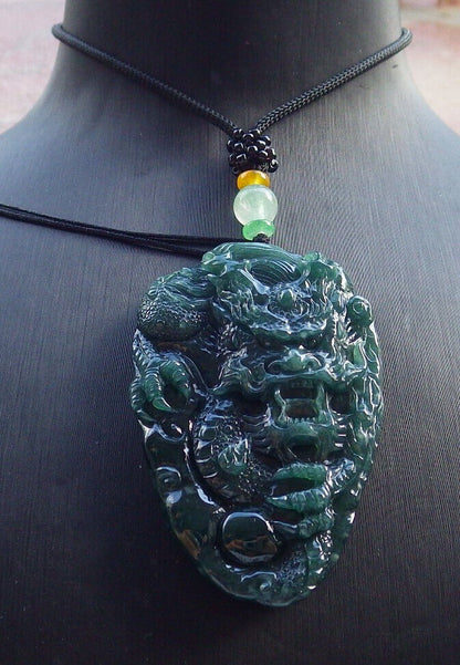 Atestita Glacia Verda Birmo 100% Natura A Jadejadeito Penda Drako-Perla Koliero 生意兴隆 632802 TN