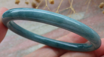Certified Icy Green Burma 100% Natural A JADE Jadeite Circle Bangle Bracelet 57 mm 手镯 636628  TN