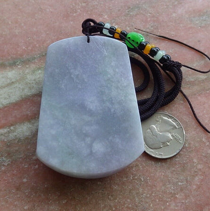 Certified Lavender Green Burma 100% Natural A Jade jadeite Landscape painting Tree Necklace 山水画 525690  TN