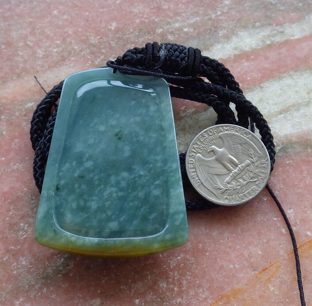 Certified Green Yellow 100% Natural A Jade jadeite Pendant Guanyin Kwan Yin Dragon Necklace 观音 528806  TN