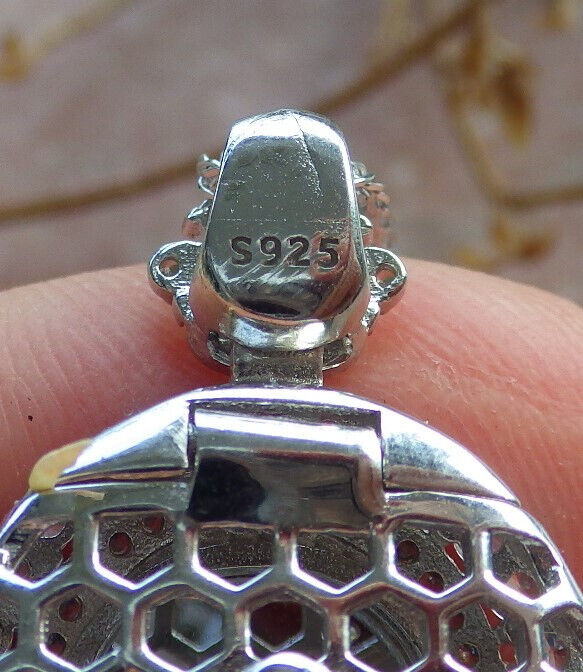 Icy Green Silver 925 Certified Burma 100% Natural A JADE Jadeite pendant Happy Buddha God Necklace 佛公 635186  TN