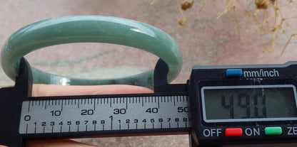 Certified Icy Green Burma 100% Natural A JADE Jadeite Bangle Bracelet 49 mm 手镯 636140  TN