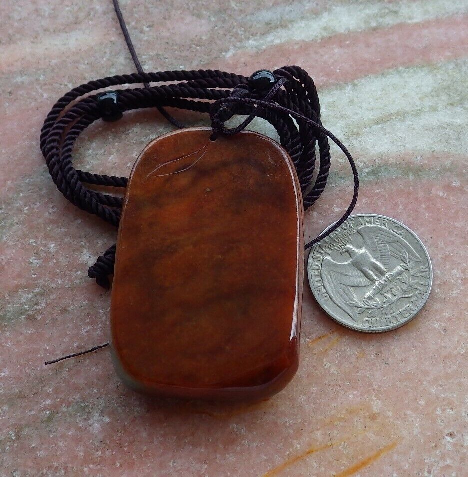 Certified Red Green 100% Natural A Jade jadeite Pendant Deer Flower Necklace 梅花鹿 529530  TN