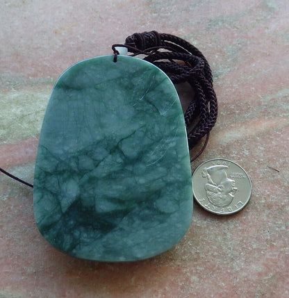 Certified Green Burma 100% Natural A Jade jadeite Pendant Dragon Bead Necklace 生意兴隆 574808 TN