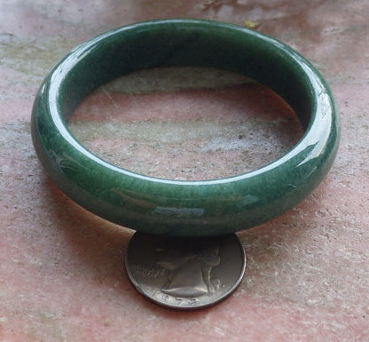 Certified Green Burma 100% Natural A JADE Jadeite Bangle Bracelet 56 mm 手镯 574668 TN