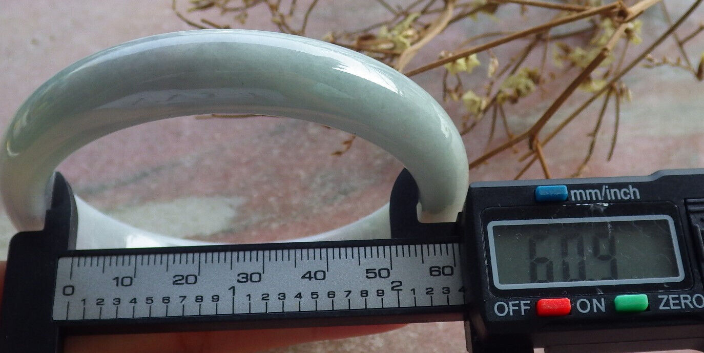 Certified Green Lavender Burma 100% Natural A JADE Jadeite Bangle Bracelet 61 mm 手镯 633730  TN