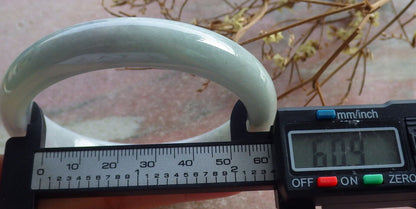 Certified Green Lavender Burma 100% Natural A JADE Jadeite Bangle Bracelet 61 mm 手镯 633730  TN