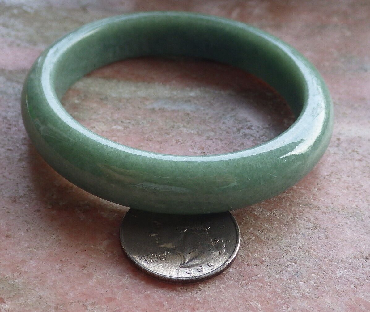 Certified Green Burma 100% Natural A JADE Jadeite Bangle Bracelet 57 mm 手镯 574641 TN