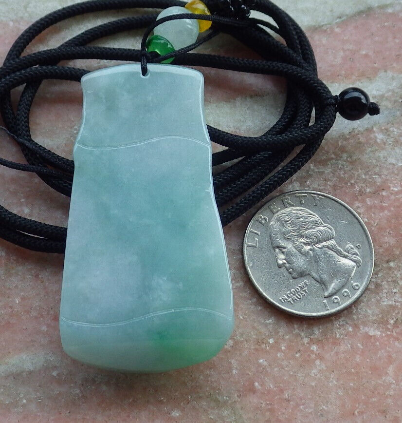 Certified Green Burma 100% Natural A Jade jadeite pendant Bamboo Necklace 富贵竹 635259  TN