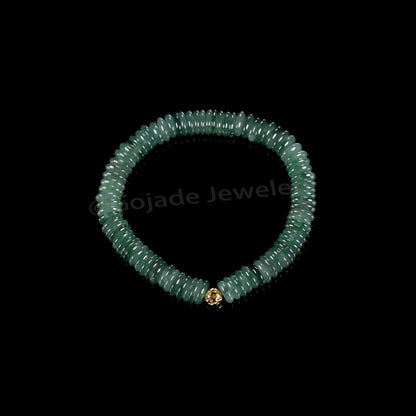 The Abacus Bead Bracelet 100% Natural Jade Jadeite With Certificated