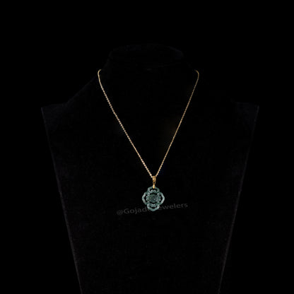 The Ruyi Jadeite 100% Natural Burma Jade Jadeite With Certificated (S925 Silver Buckle)