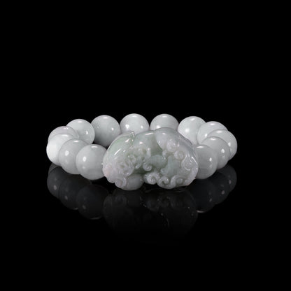 The Pixiu Bead Bracelet 100% Natural Jade Jadeite With Certificated
