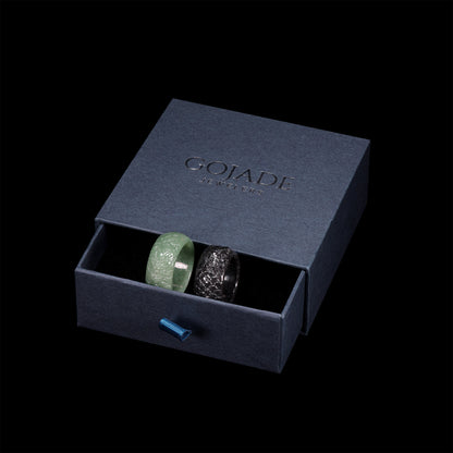 Certified Dragon Ring Burma 100% Natural A JADE Jadeite Circle RING 龙戒指 US