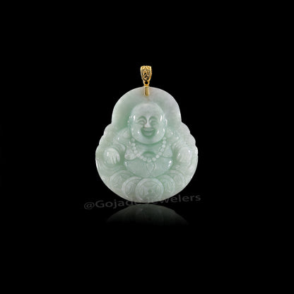 The Buddha Jadeite 100% Natural Burma Jade Jadeite With Certificated (S925 Silver Buckle)