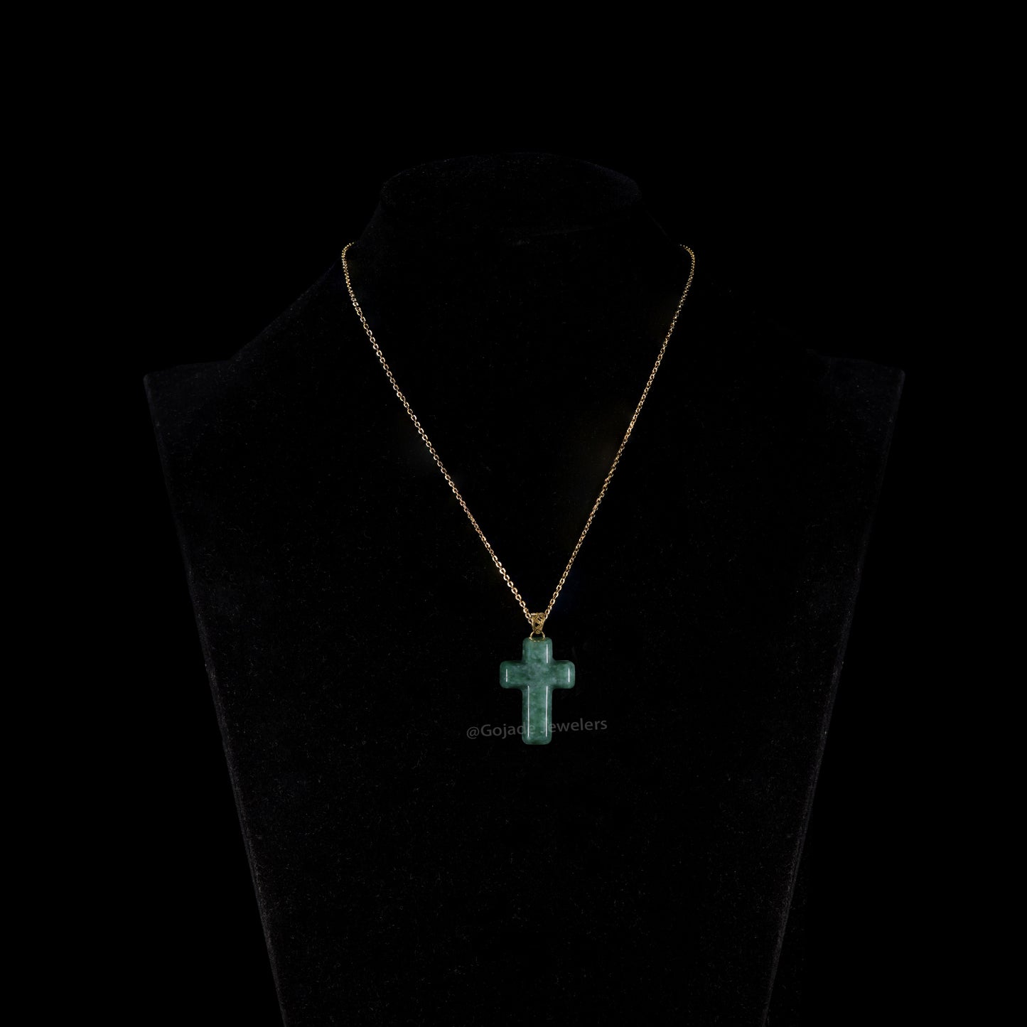 The Cross Jadeite 100% Natural Burma Jade Jadeite With Certificated (S925 Silver Buckle)