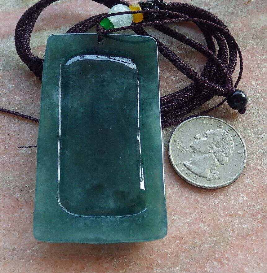 Certified Icy Green Burma 100% Natural A Jade jadeite Pendant Shakyamuni Buddha God 9 Dragon Necklace 释迦牟尼 633832  TN