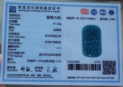 Certified Green Burma 100% Natural A Jade jadeite Pendant 9 Dragon Spit Bead Necklace 九龙戏珠 525370  TN