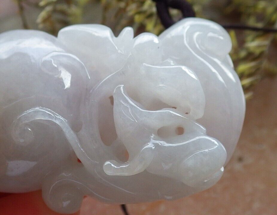 Certified Yellow Green Pale Lavender Burma 100% Natural A Jade jadeite Pendant Monkey Fox Gourd Lotus Flower Ruyi Coin Necklace 猴子 573759 TN