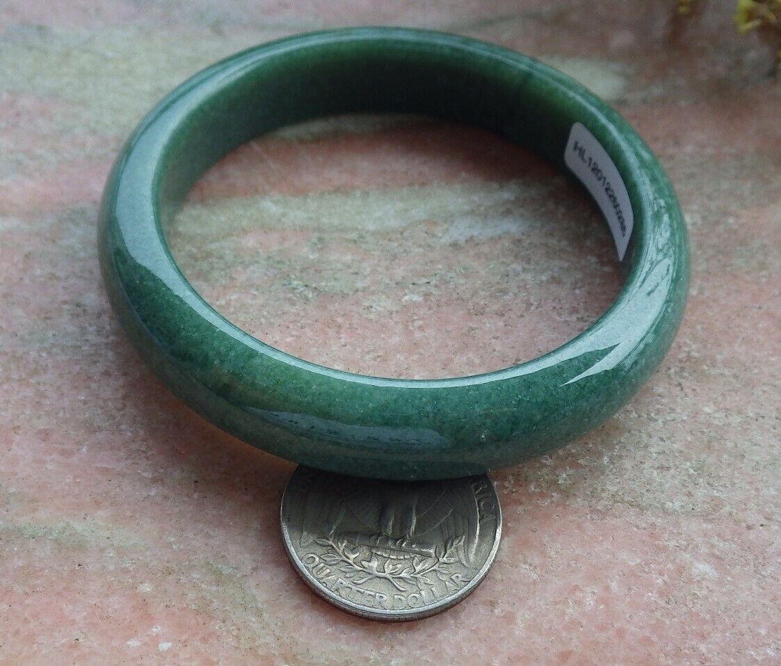 Certified Green Burma 100% Natural A JADE Jadeite Bangle Bracelet 58 mm 手镯 574994 TN