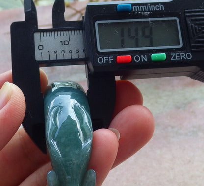 Certified Icy Green Burma 100% Natural A JADE Jadeite  Fox Bangle Bracelet 53 mm 手镯 632722  TN