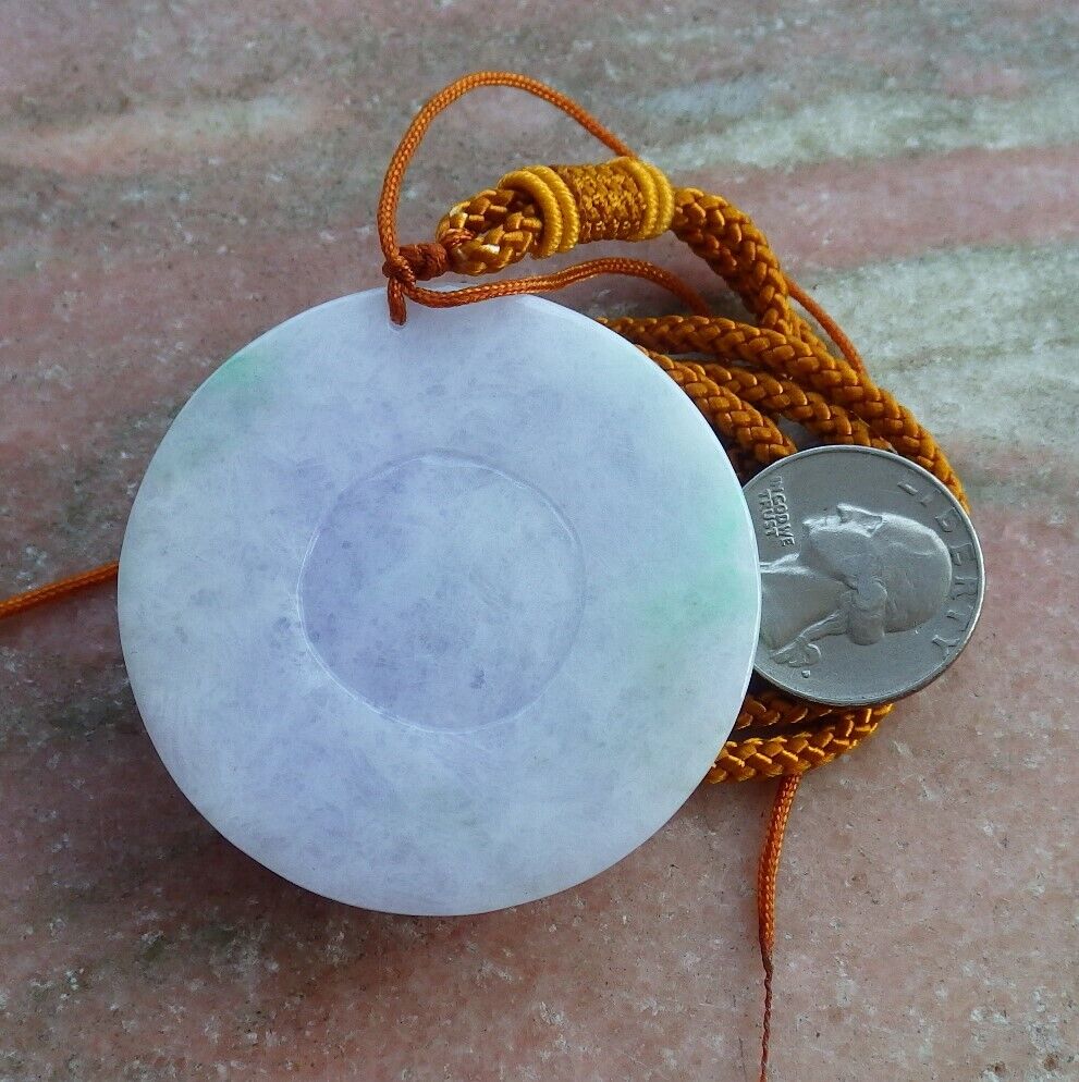 Certified Green Pale Lavender 100% Natural A Jade jadeite Pendant Phoenix Bird Flower Necklace 鸟语花香 521055  TN