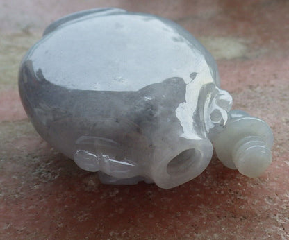Certified Black Burma 100% Natural A Jade jadeite pendant Display Pumpkin Bead Snuff Bottle 574060 TN