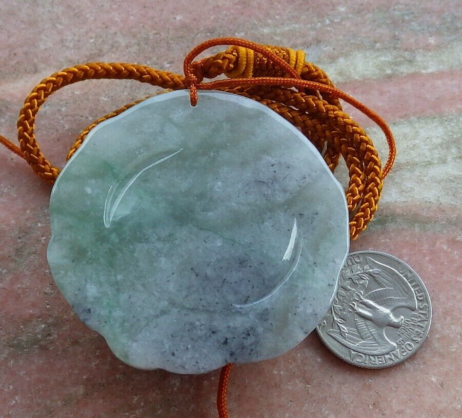 Certified Icy Green Pale Lavender 100% Natural A Jade jadeite Pendant Dragon Bead Lotus Flower Ruyi Necklace 生意兴隆 520150  TN