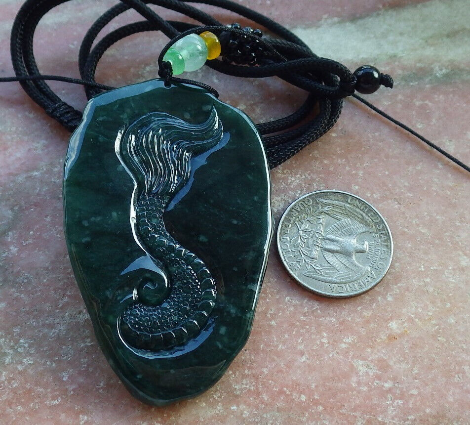 Atestita Glacia Verda Birmo 100% Natura A Jadejadeito Penda Drako-Perla Koliero 生意兴隆 632802 TN