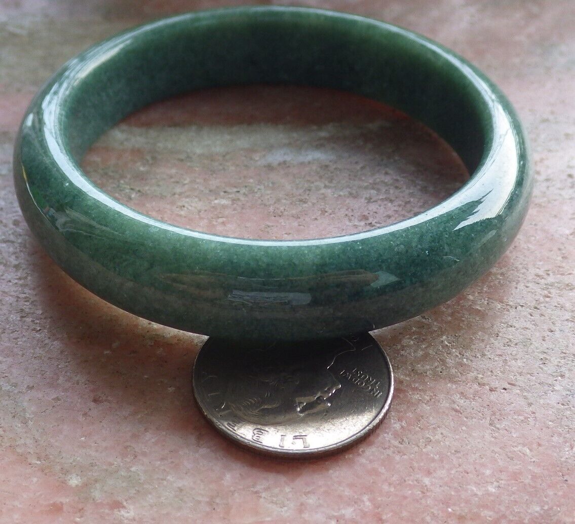 Certified Green Burma 100% Natural A JADE Jadeite Bangle Bracelet 58 mm 手镯 574632 TN