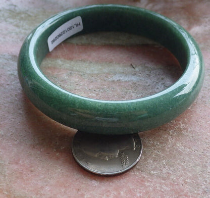 Certified Green Burma 100% Natural A JADE Jadeite Bangle Bracelet 58 mm 手镯 574659 TN