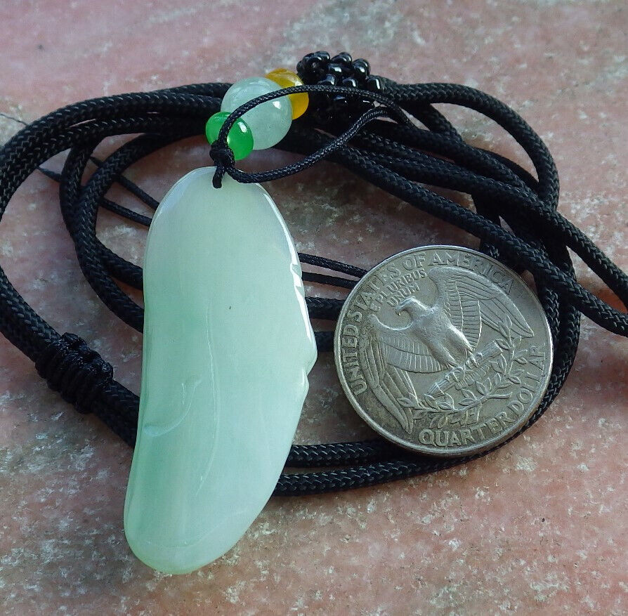 Certified Green Burma 100% Natural A Jade jadeite pendant Happy Buddha God Gourd Necklace 开心佛 632780 TN