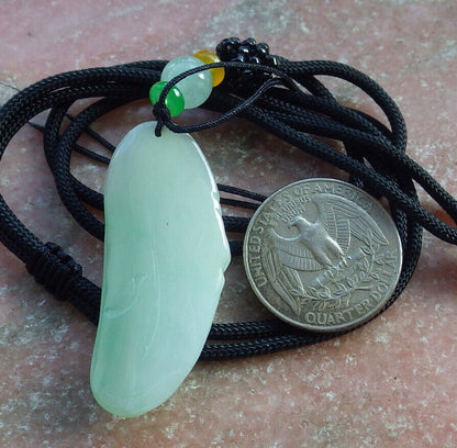 Certified Green Burma 100% Natural A Jade jadeite pendant Happy Buddha God Gourd Necklace 开心佛 632780 TN