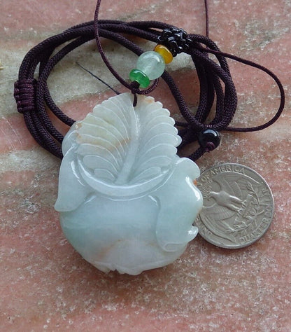 Certified Red Green Burma 100% Natural A Jade jadeite pendant Happy Ji Kung Buddha God Fan Gourd Necklace 济公 573964 TN