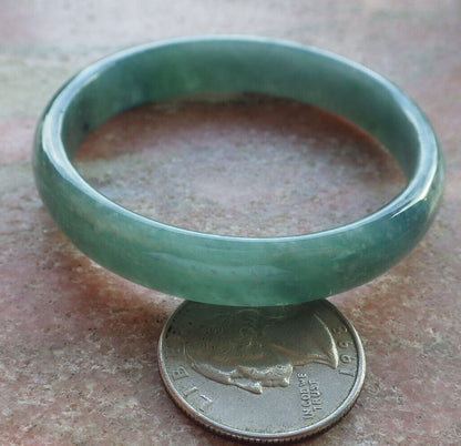 Certified Icy Green Burma 100% Natural A JADE Jadeite Bangle Bracelet 49 mm 手镯 634042  TN