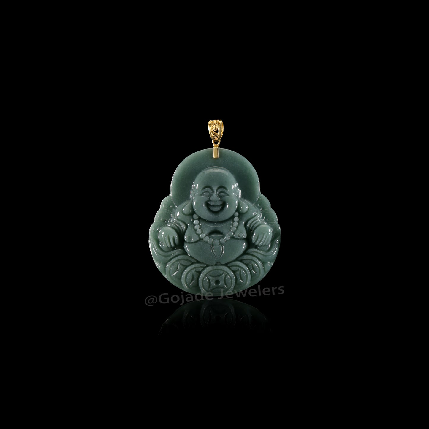 The Buddha Jadeite 100% Natural Burma Jade Jadeite With Certificated (S925 Silver Buckle)