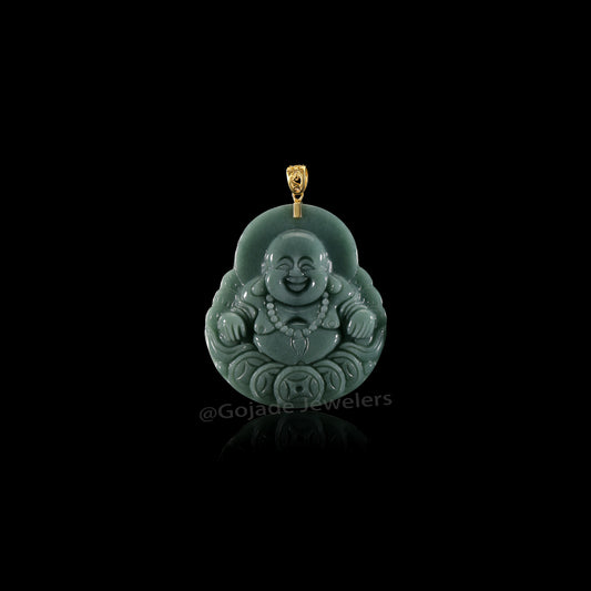 The Buddha Jadeite 100% Natural Burma Jade Jadeite With Certificated (S925 Silver Buckle)