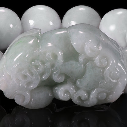 The Pixiu Bead Bracelet 100% Natural Jade Jadeite With Certificated